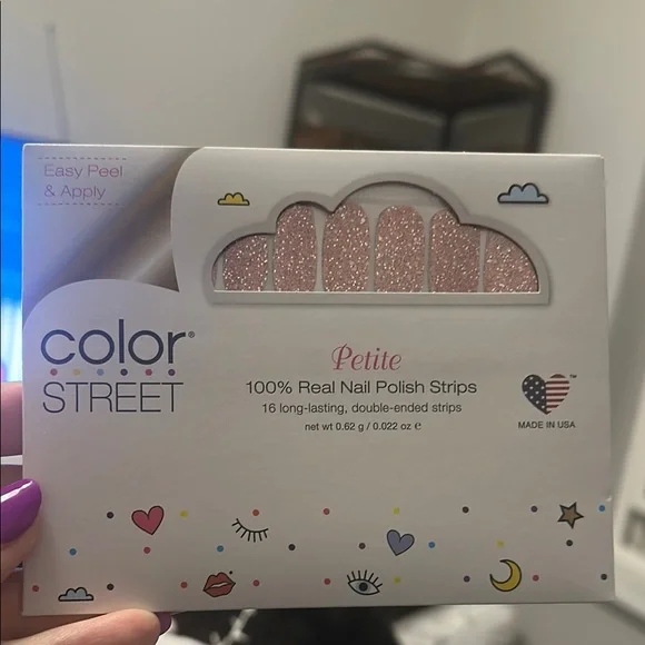RETIRED GLITTERALLY CAN’T Color Street Petite Nail Polish Strips Sparkling Pink - Picture 3 of 9